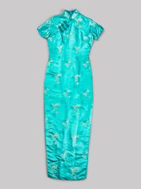 Three Chinese Silk Embroidered Ladies' Cheongsam, Qipao