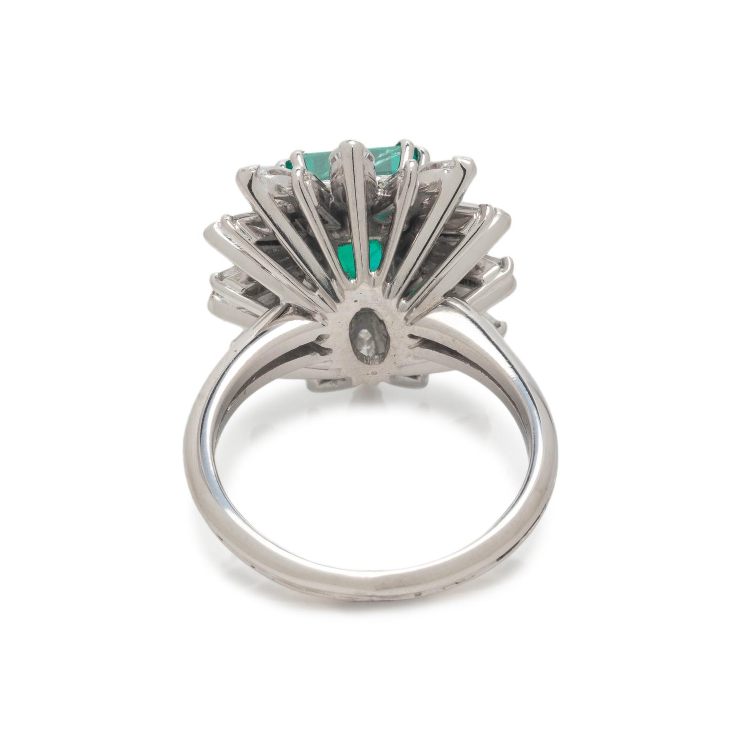COLOMBIAN EMERALD AND DIAMOND RING