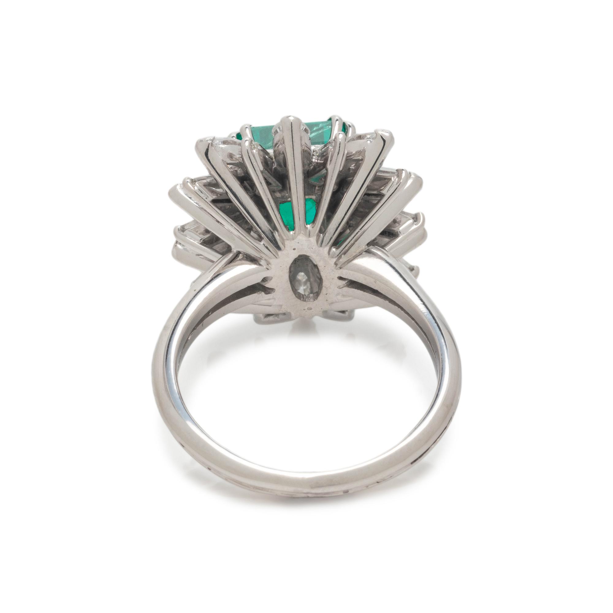 COLOMBIAN EMERALD AND DIAMOND RING