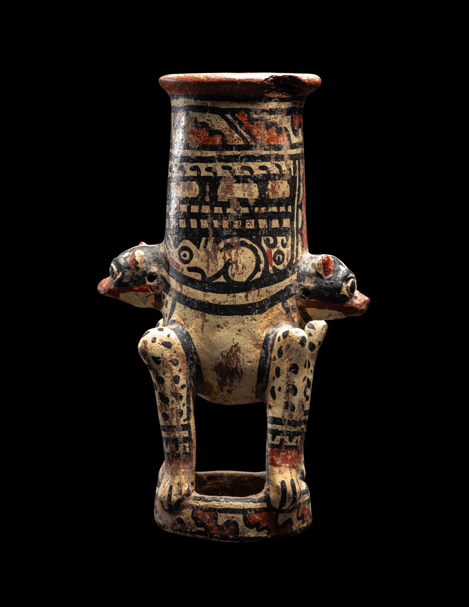 A Chiriqui Polychrome Vessel in the Form of a Monkey