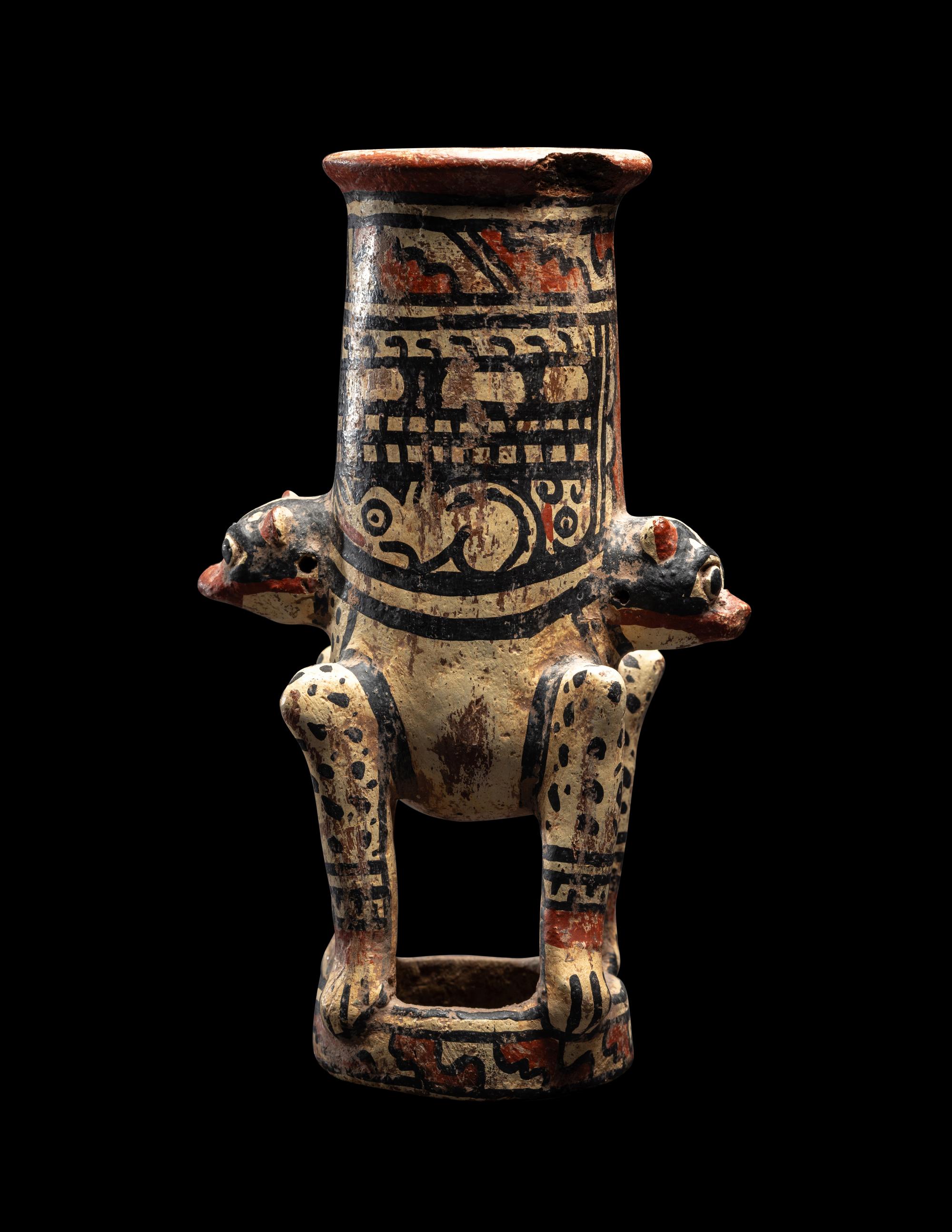 A Chiriqui Polychrome Vessel in the Form of a Monkey