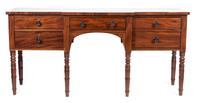 An English Mahogany Sideboard Height 36 1/2 x width 77 x depth 24 inches.