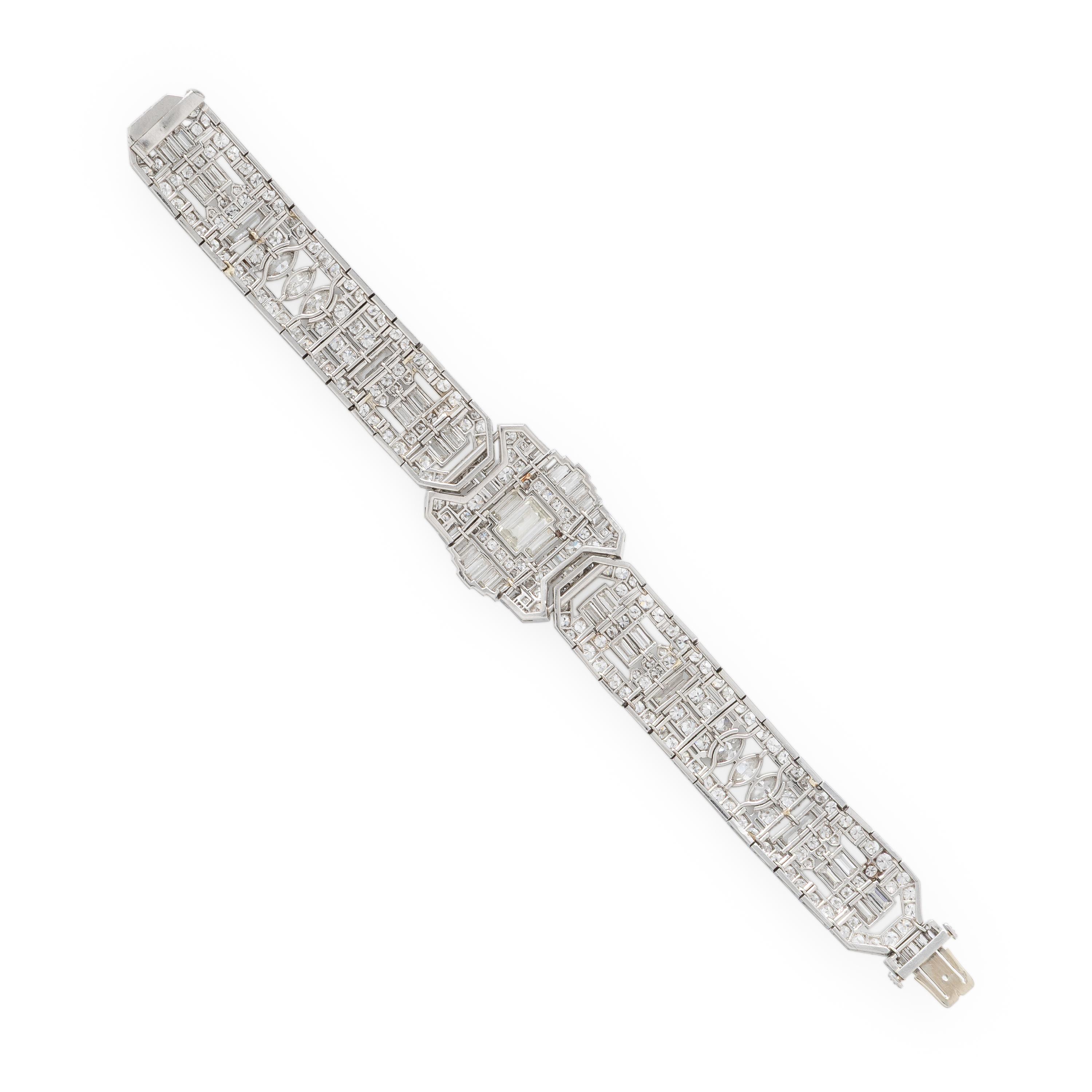 Art Deco, Platinum and Diamond Bracelet
