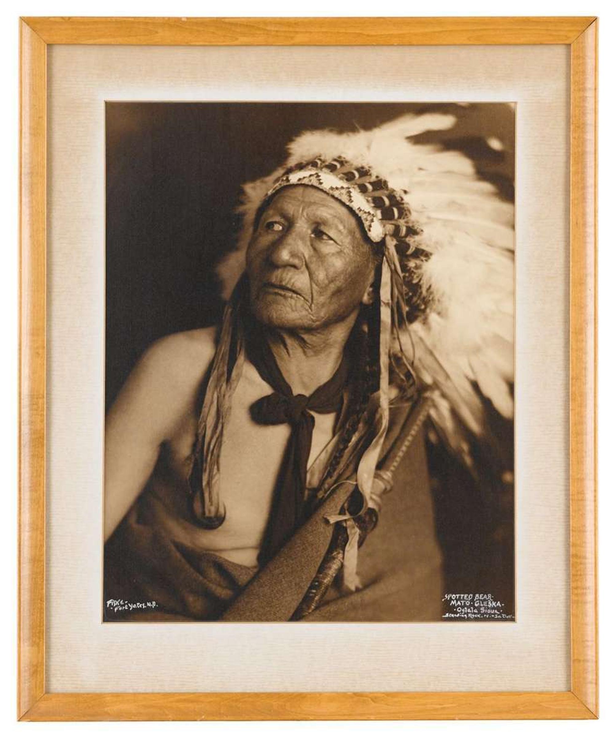 Frank Bennett Fiske (1883-1952) group of ten portrait photographs of indians