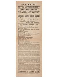 [MUSIC]. Broadsides and sheet music related to Jubilee Singers and African American music, comprising: