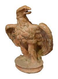 A Pair of Terra Cotta Eagles 21" W x 17.5" D x 25.5" H — Italy, Circa 1880