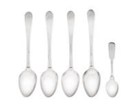 A Group Of Five Federal Silver Spoons