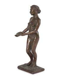 A Bronze Sculpture of a Nude Woman