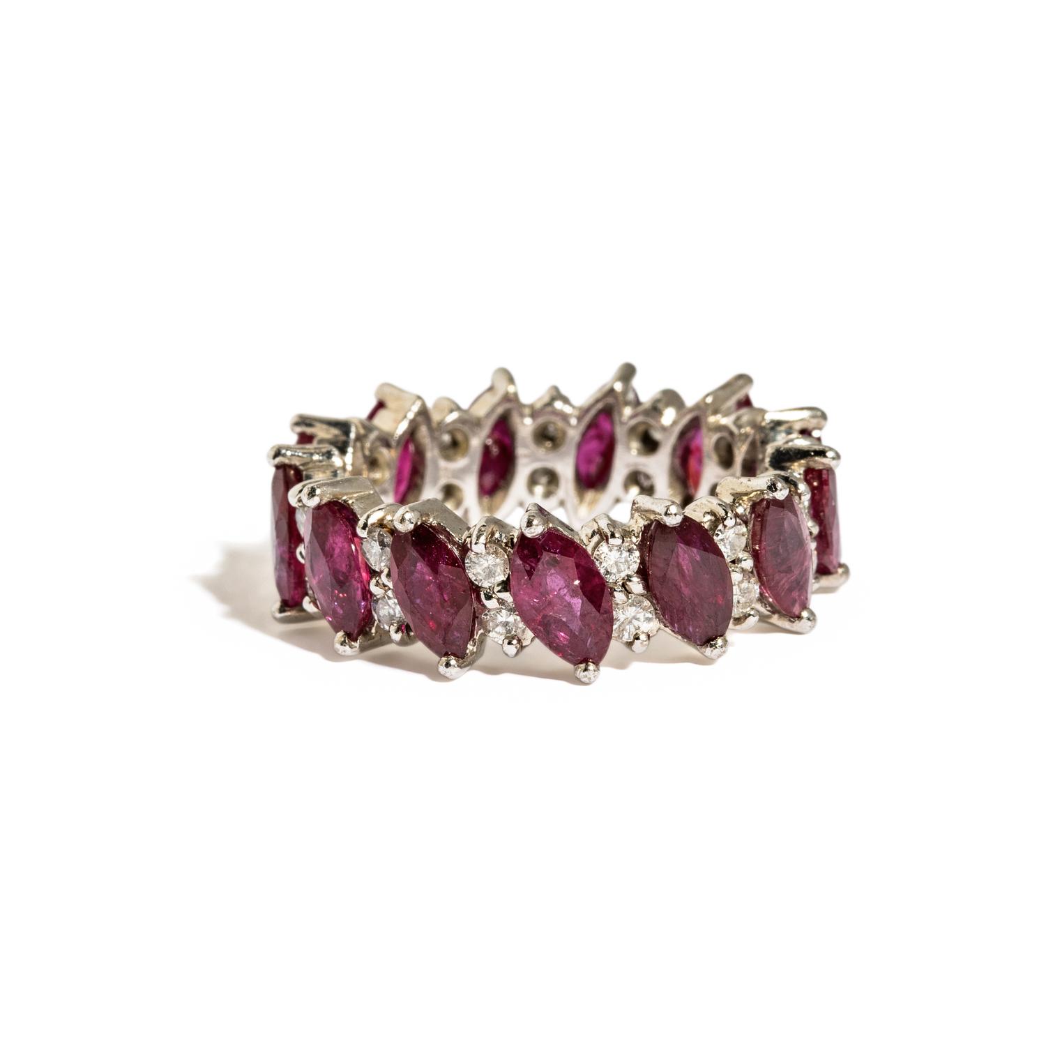 RUBY AND DIAMOND ETERNITY BAND
