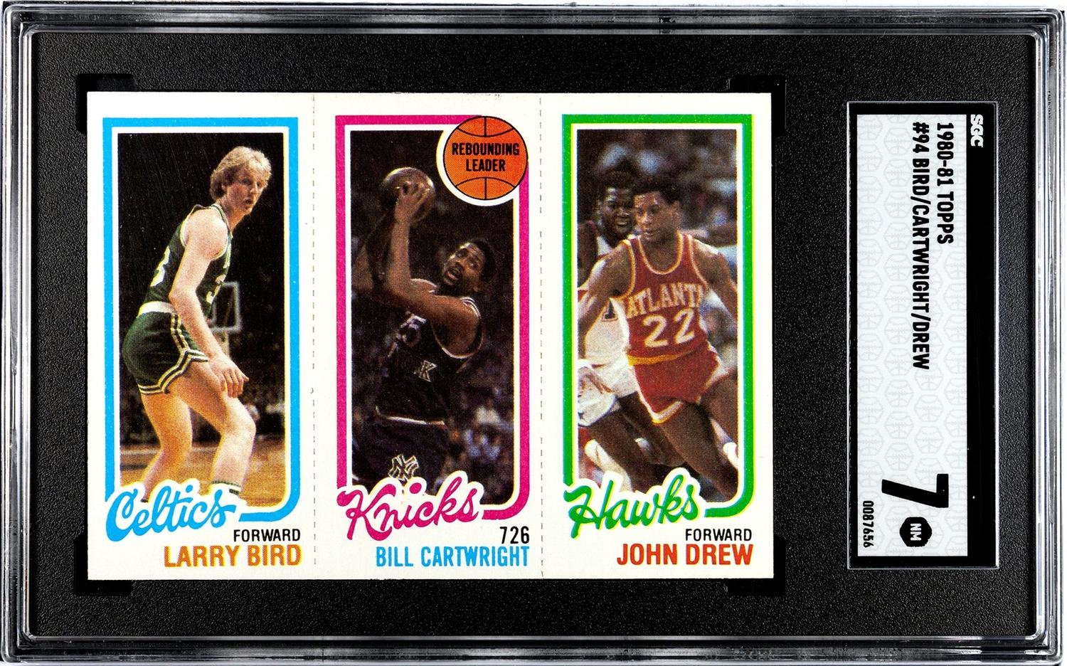 A Group of 1980-81 Topps Magic Johnson and Larry Bird Rookie Basketball Cards