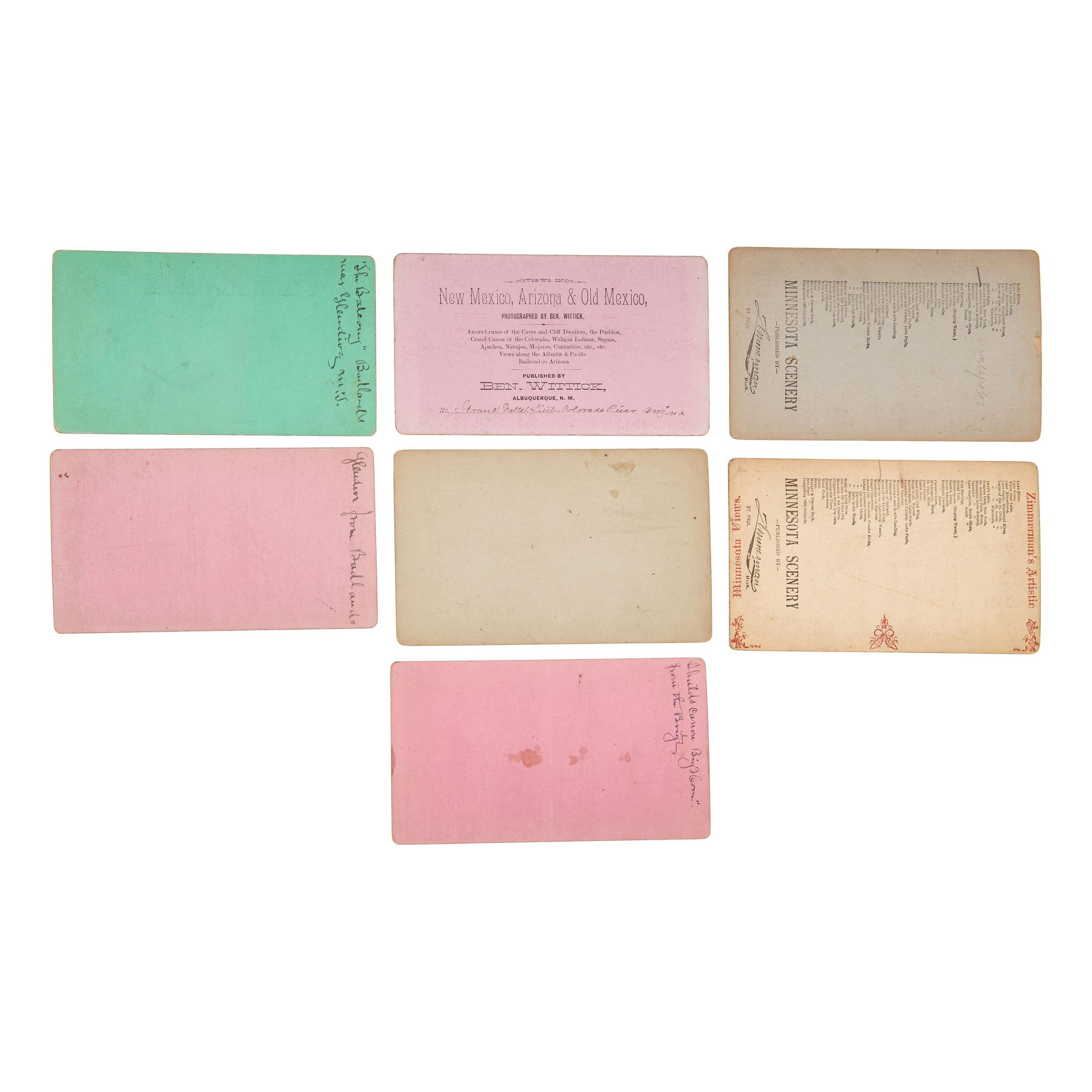 [EARLY PHOTOGRAPHY] -- [CRONAU, Rudolf]. A group of 34 assorted stereoviews featuring landscapes and manmade structures around the world, with a concentration on the American west, collected by artist Rudolf Cronau.