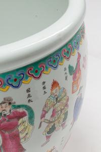 A Pair of Chinese Export Enameled Porcelain Jardinières