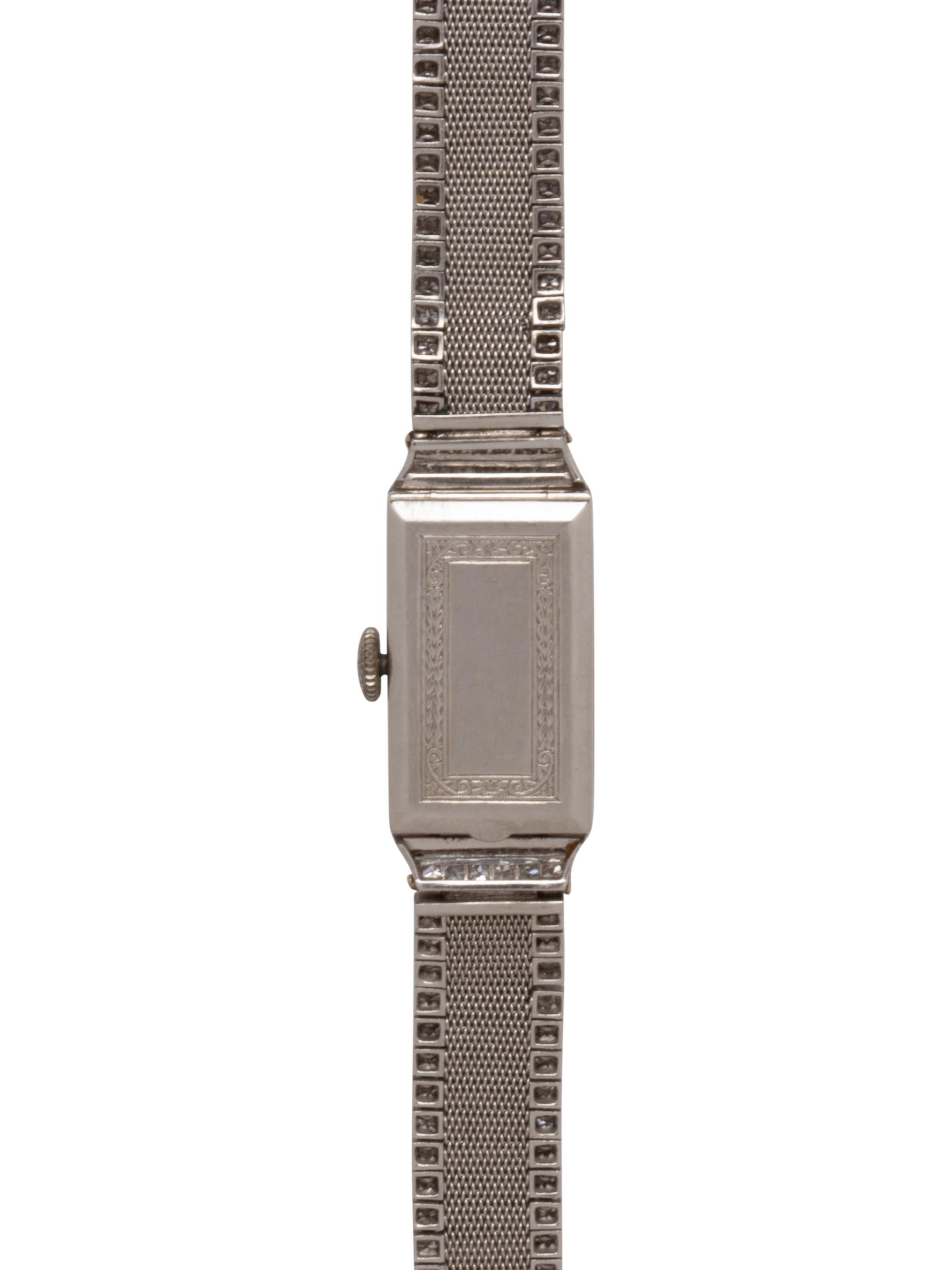 VACHERON & CONSTANTIN, PLATINUM AND DIAMOND WRISTWATCH