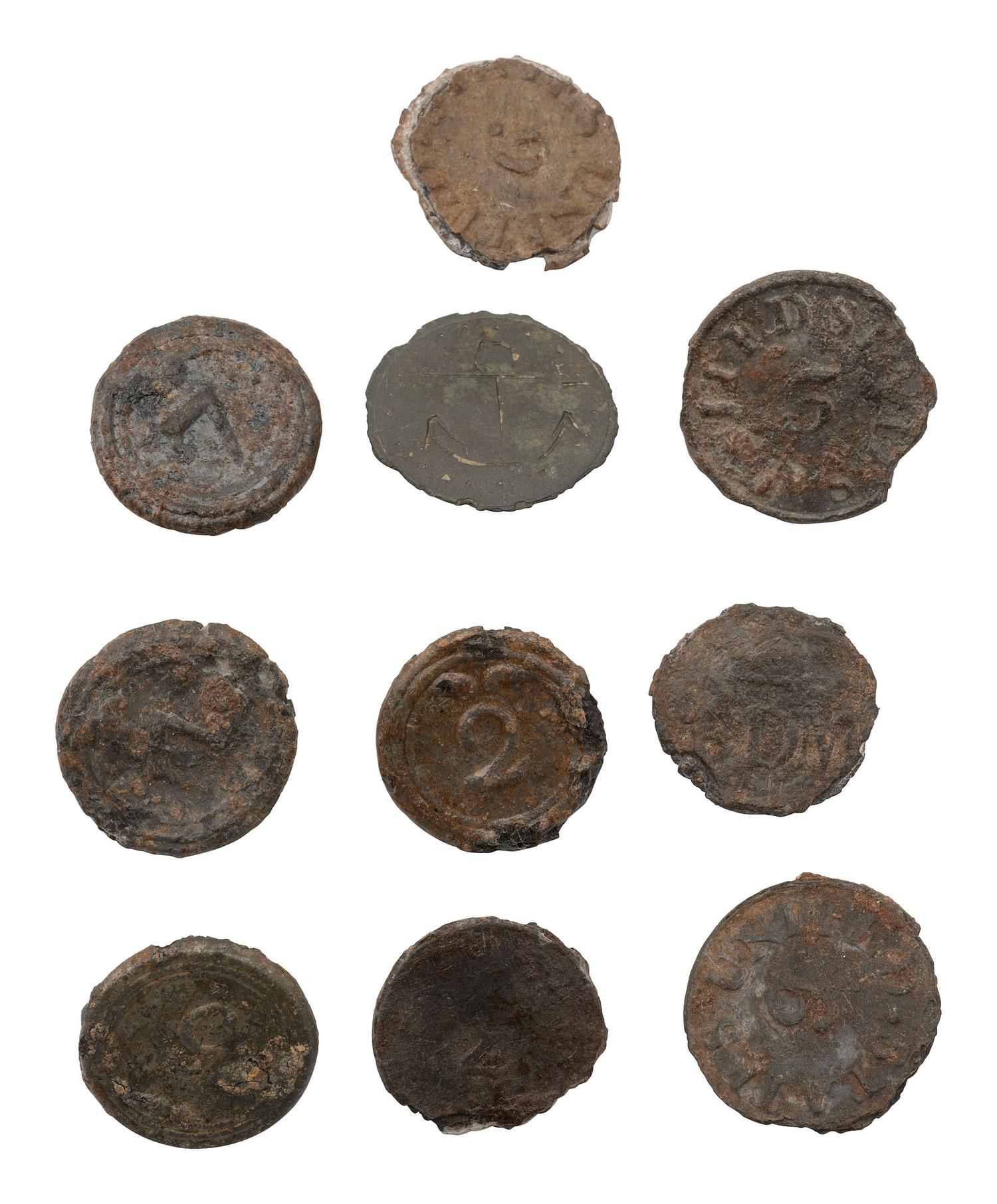 [MILITARIA] 10 American buttons from the Estate of Carroll J. Delery III. Late 18th-19th century.