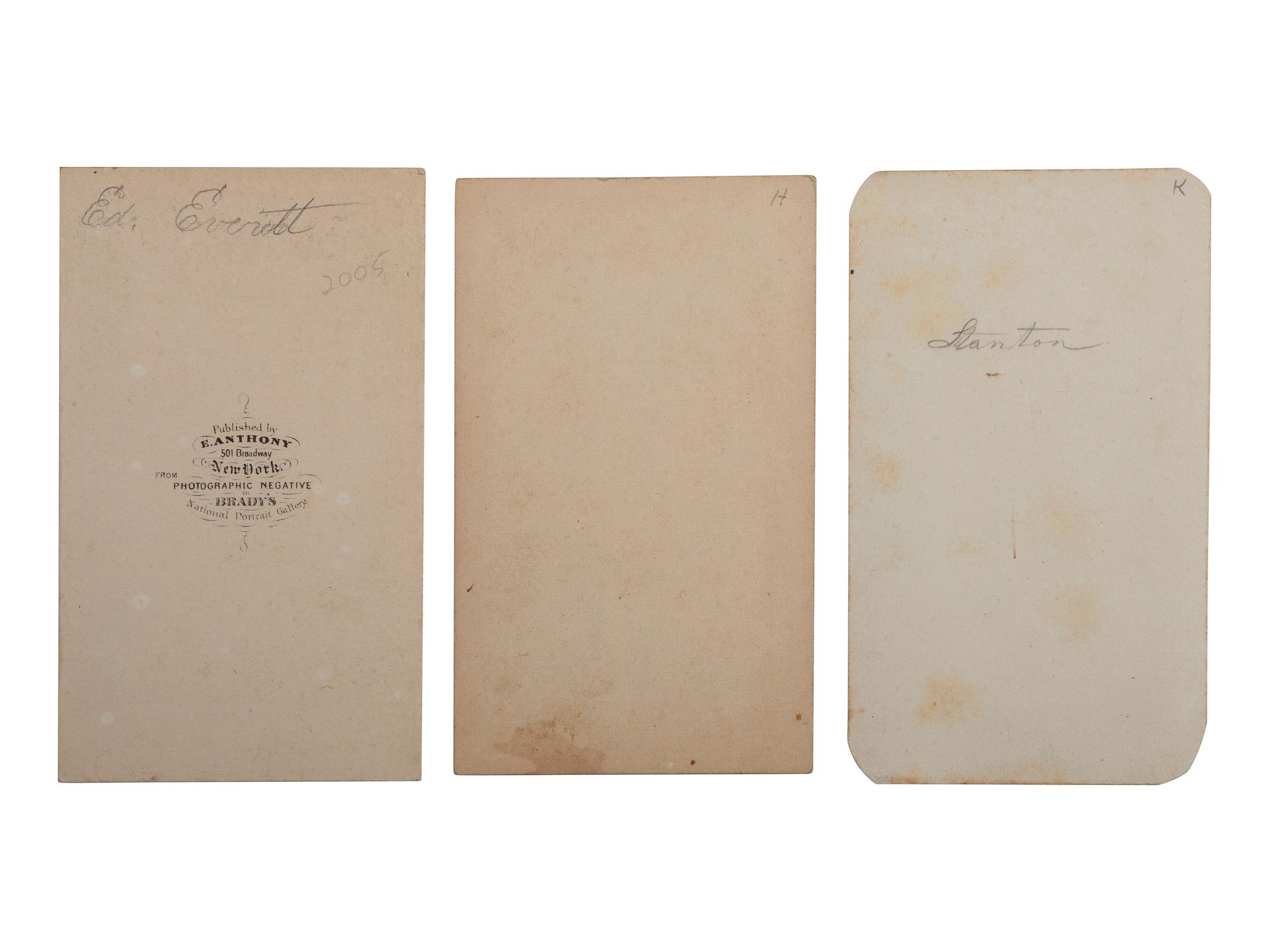 [CIVIL WAR] -- [LINCOLN, Abraham (1809-1865)]. A group of 4 CDVs highlighted by Lincoln portrait and rare view of the Soldiers' Home in Chicago, Illinois. Chicago: S.M. Fassett, ca late 1860s.
