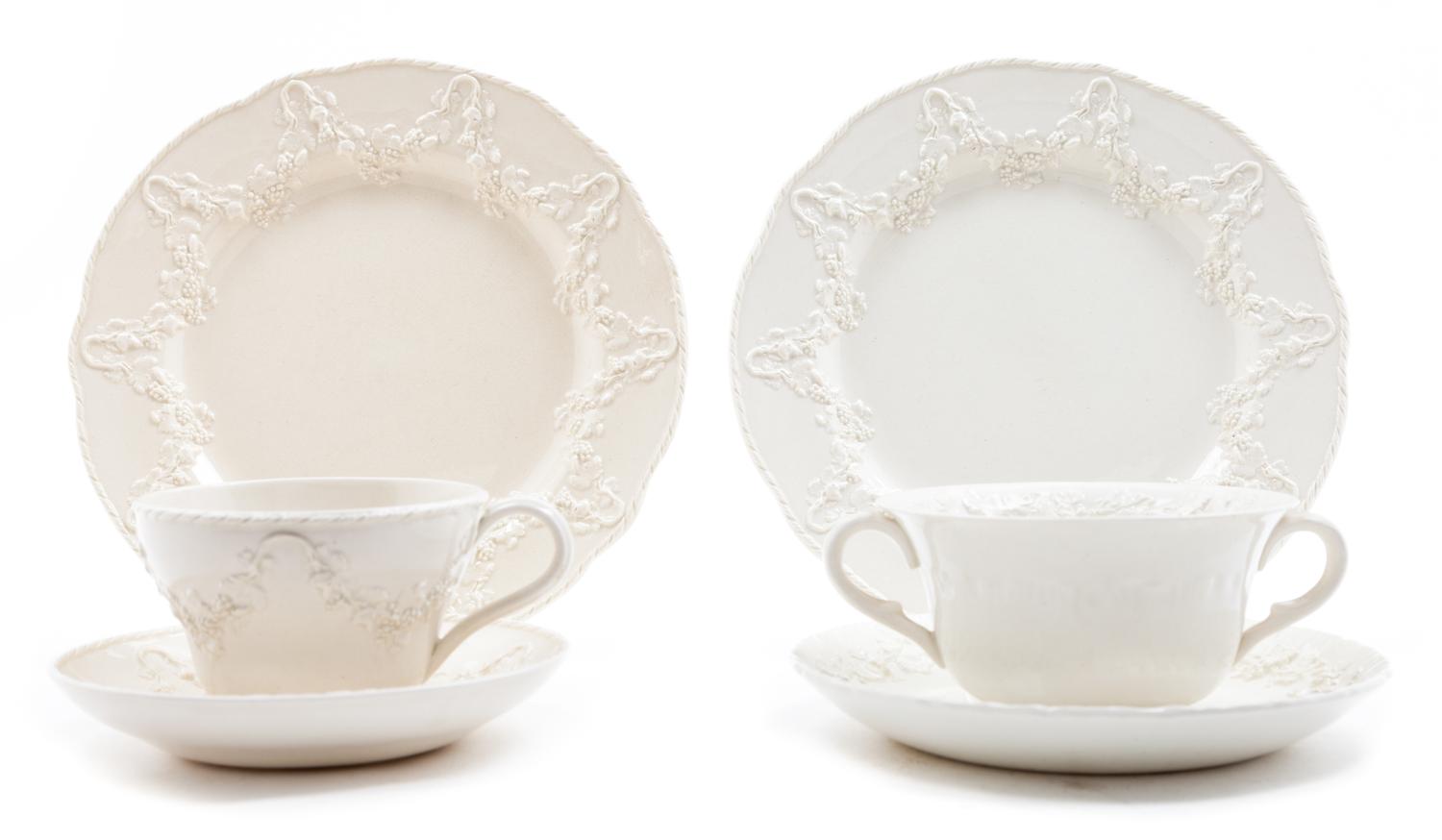 A Group of Wedgwood Queensware Articles Diameter of salad plates 7 7/8 inches.
