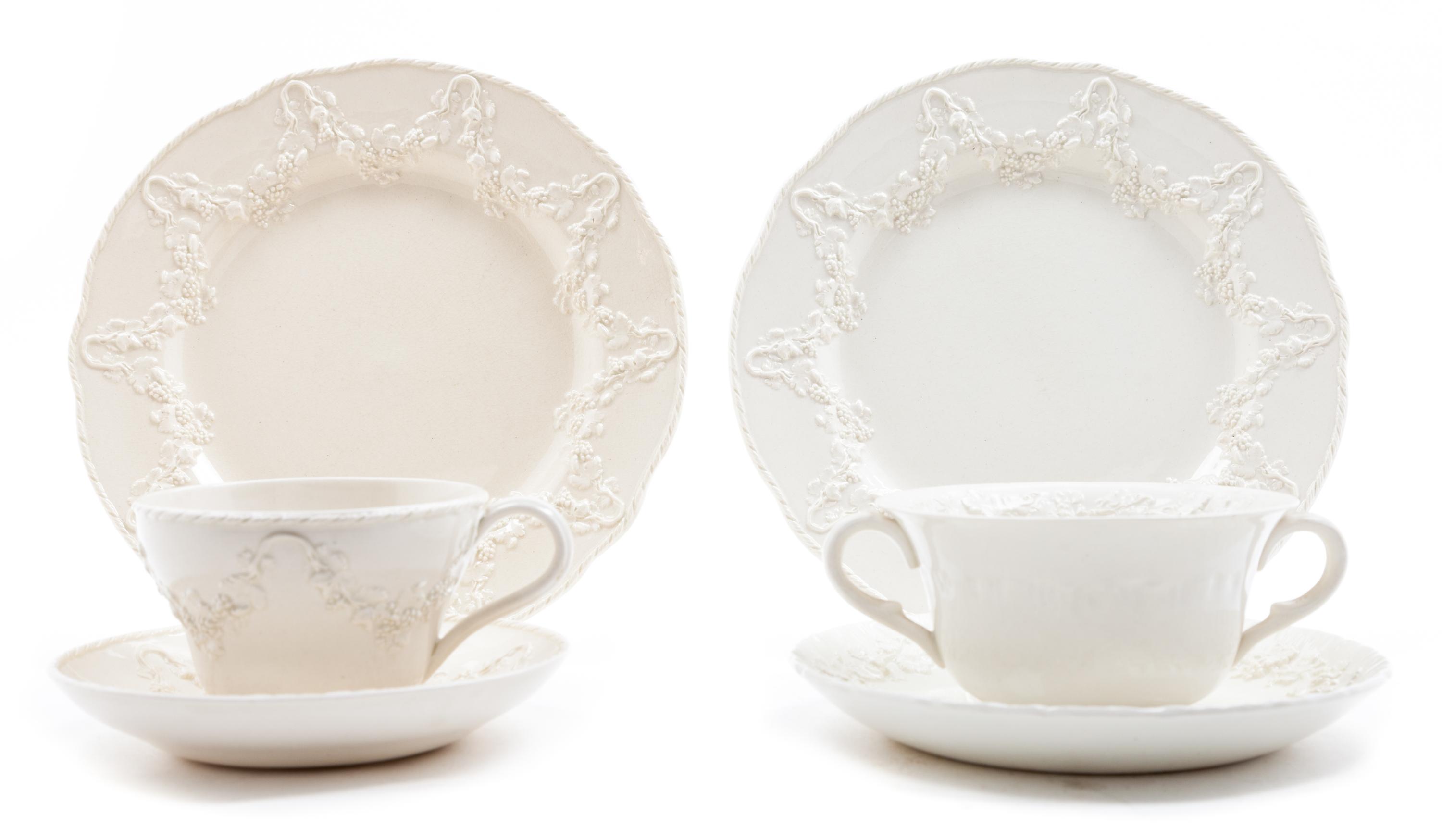 A Group of Wedgwood Queensware Articles Diameter of salad plates 7 7/8 inches.