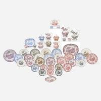 A collection of "Residence of the late Richard Jordan" Staffordshire transfer-printed tablewares first quarter 19th century