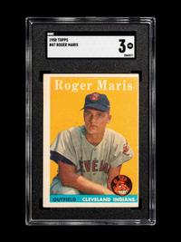 A 1958 Topps Roger Maris Rookie Baseball Card No. 47 (SGC 3 VG)