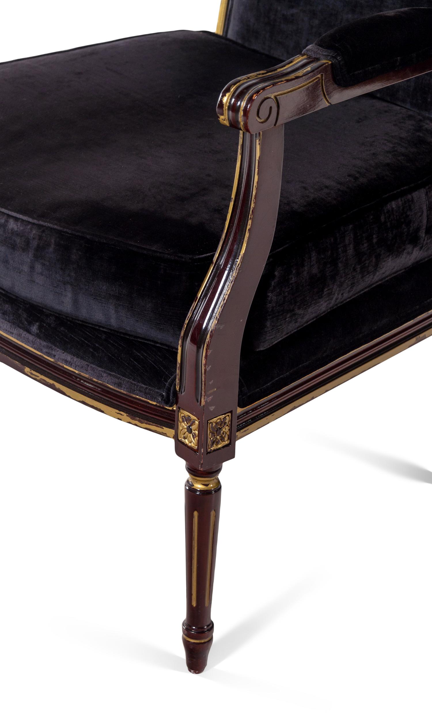 A Pair of Clive Christian Louis XVI Style Painted and Parcel-Gilt Fauteuils