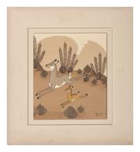 untitled, two deer
