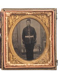 [EARLY PHOTOGRAPHY - OCCUPATIONAL]. A group of 4 cased images featuring police officers, clergy, a firefighter, and more, comprising: