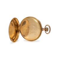 J.E. CALDWELL & CO., 14K YELLOW GOLD OPEN FACE POCKET WATCH