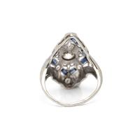 ART DECO, WHITE GOLD AND DIAMOND RING