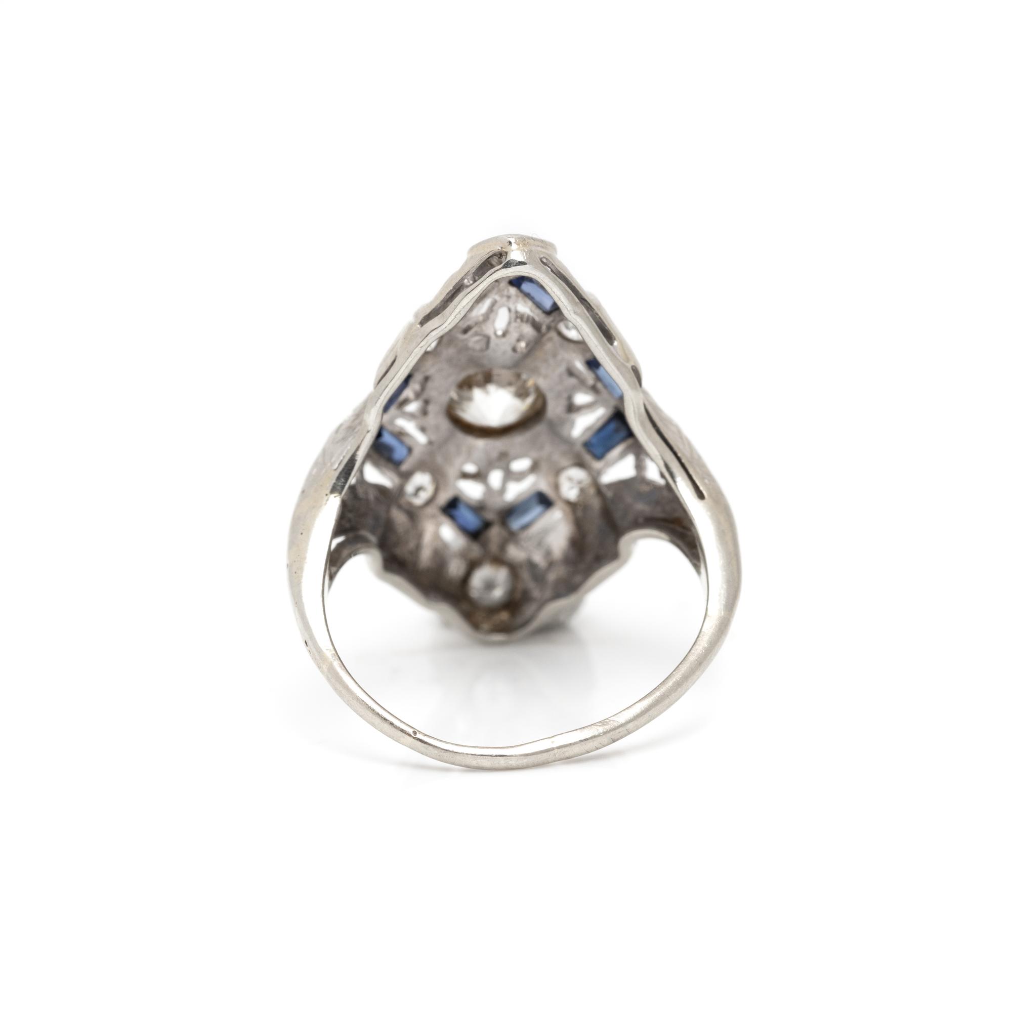 ART DECO, WHITE GOLD AND DIAMOND RING