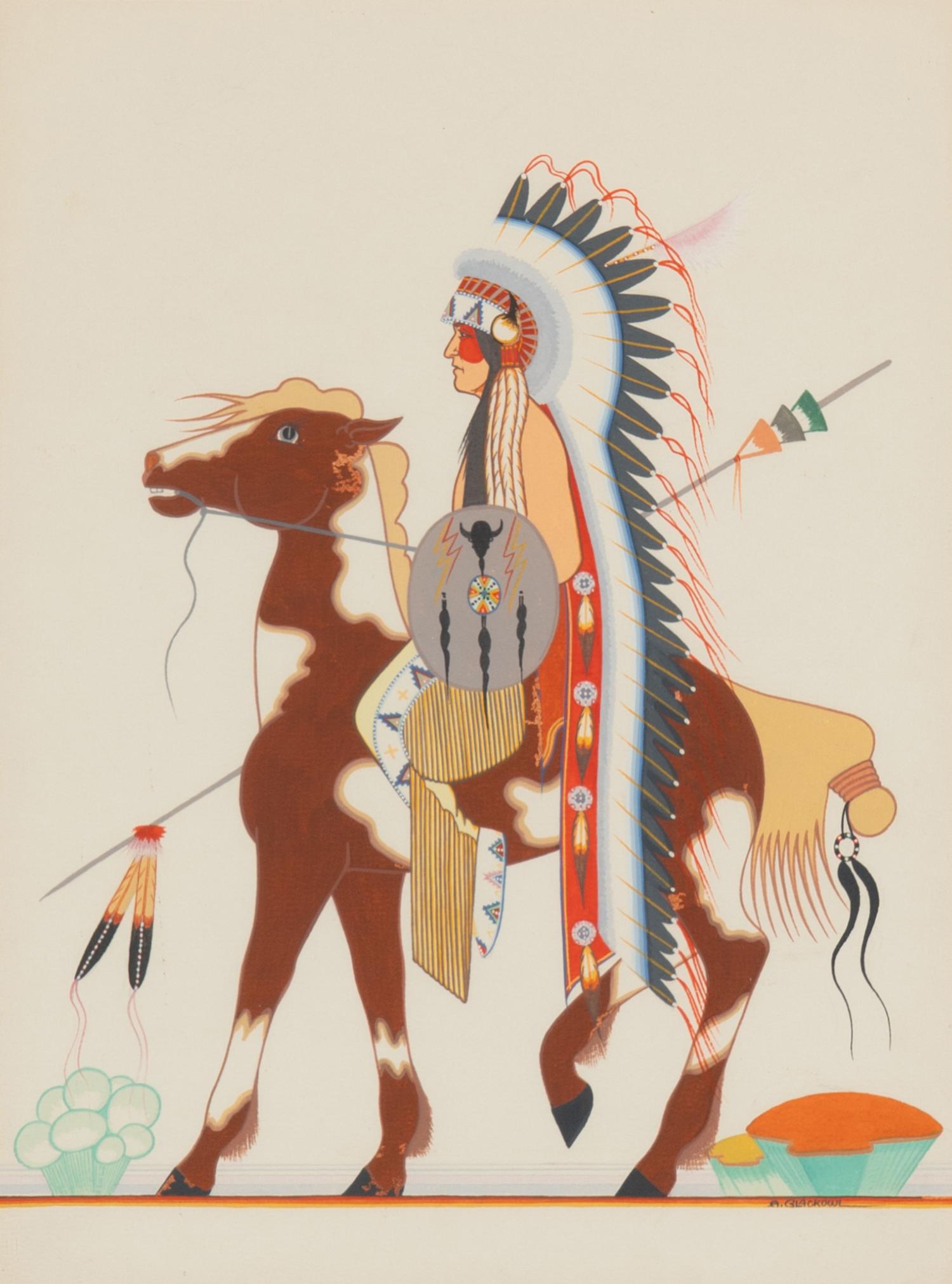 untitled pair, mother and child AND warrior on horseback