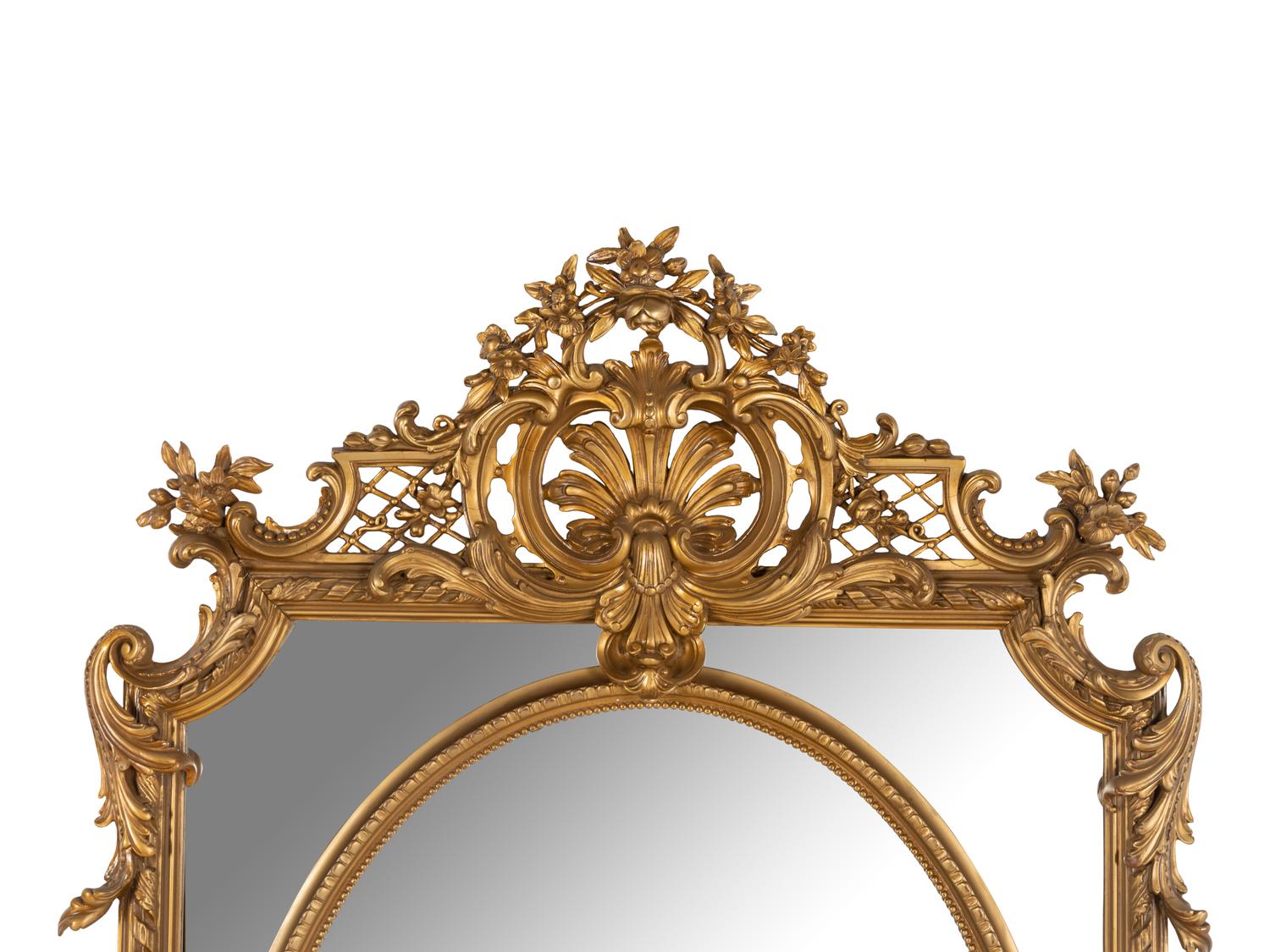 A Régence Style Gilt Composition Mirror