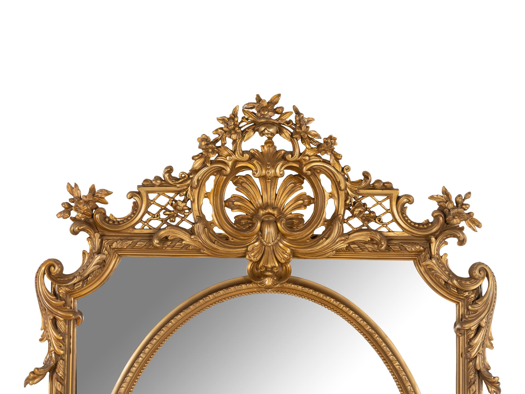 A Régence Style Gilt Composition Mirror