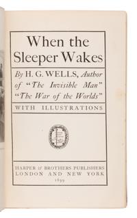 Wells, H.G. (1866-1946). A group of 4 first editions, comprising: