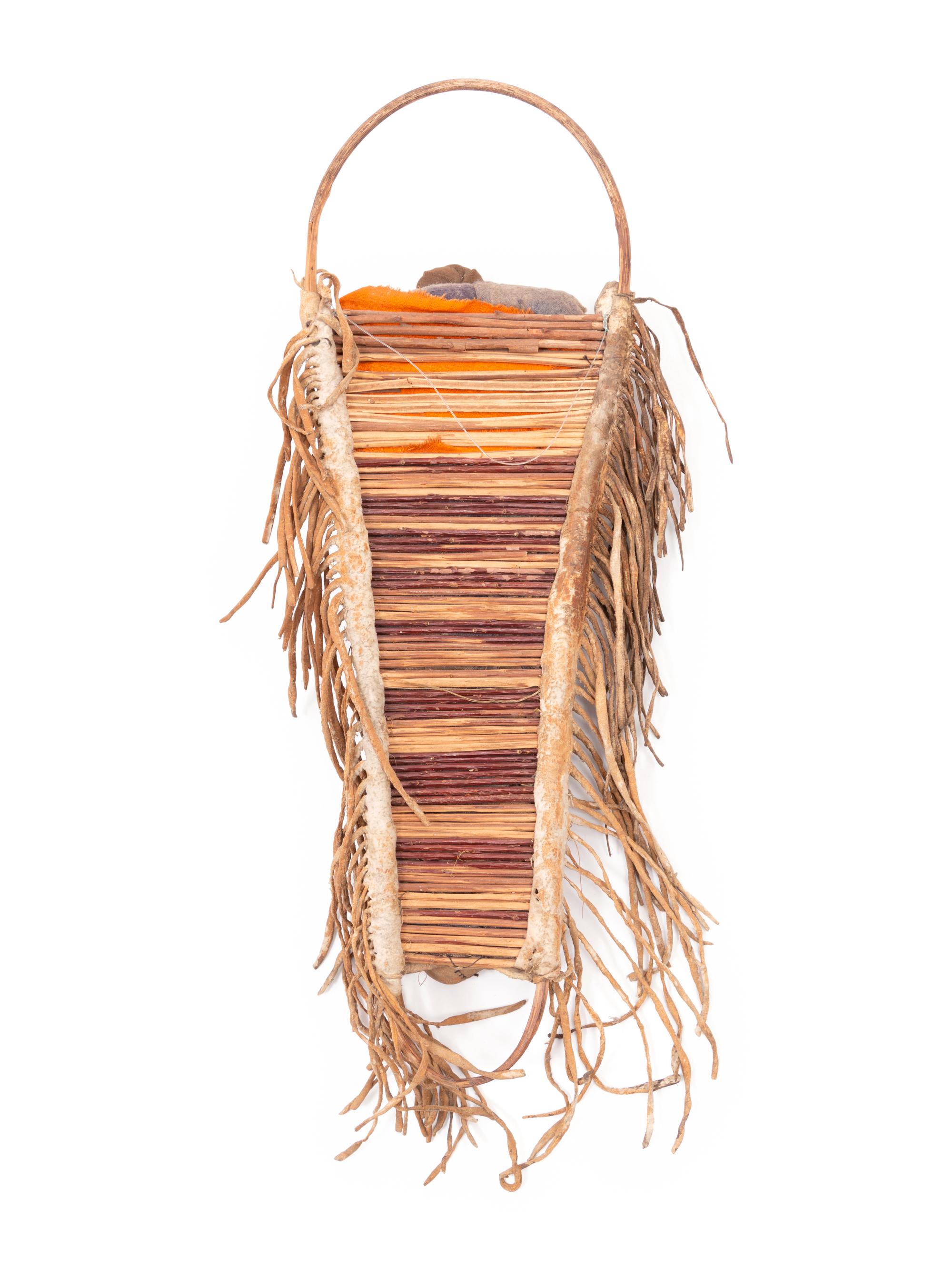 Apache Beaded Hide Doll Cradle