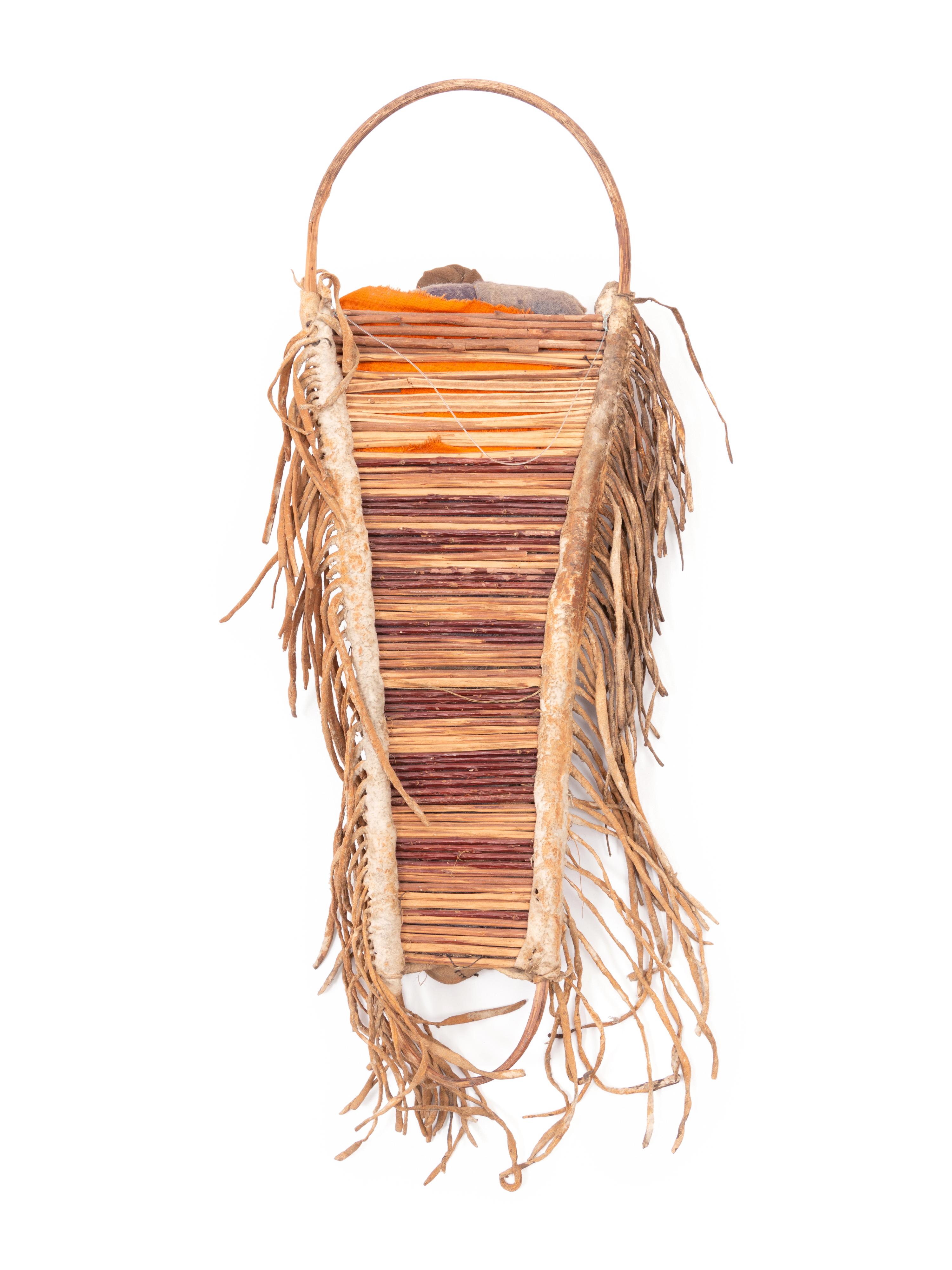 Apache Beaded Hide Doll Cradle