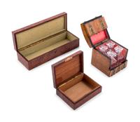 Three French Inlaid Burlwood Boxes