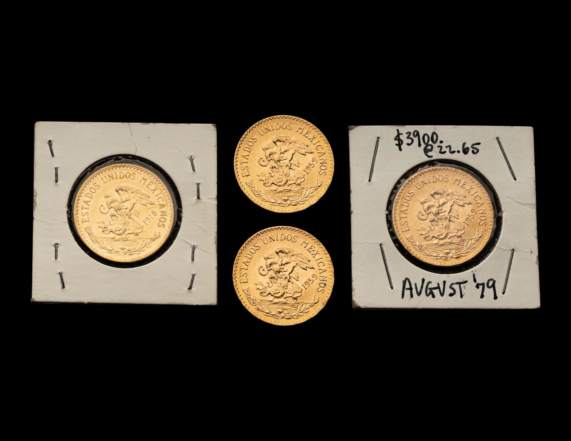 [MEXICO] Four 20 Peso Gold Coins