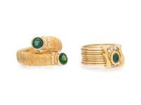 COLLECTION OF YELLOW GOLD, DIAMOND AND GEMSTONE JEWELRY