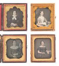[EARLY PHOTOGRAPHY]. 20 daguerreotypes feat. women with gold accessories incl. example by PLUMBE.
