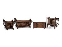 A Set of Three Pieces of Miniature Bentwood Splint Seat Seating Furniture