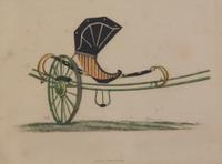 Nine French Handcolored Engravings, Sidney Z. Lucas, Height 5 3/4 x width 7 7/8 inches (visible).