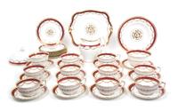 A Porcelain Partial Dinner Service Length of serving dish 9 3/4 inches.