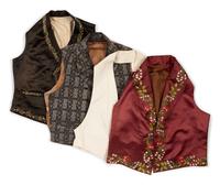 Four Men's 19th Century Waistcoats/Vests, 1840-1900