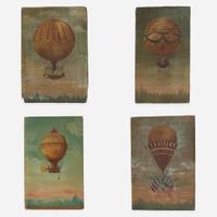 Hector Trotin (French, 1894–1966) and others A Group of Thirteen Views of Hot Air Balloons