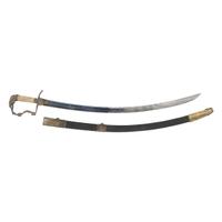 Eagle Hilt Rococo Guard Blued & Gilt Blade Infantry Officers Sword & Scabbard