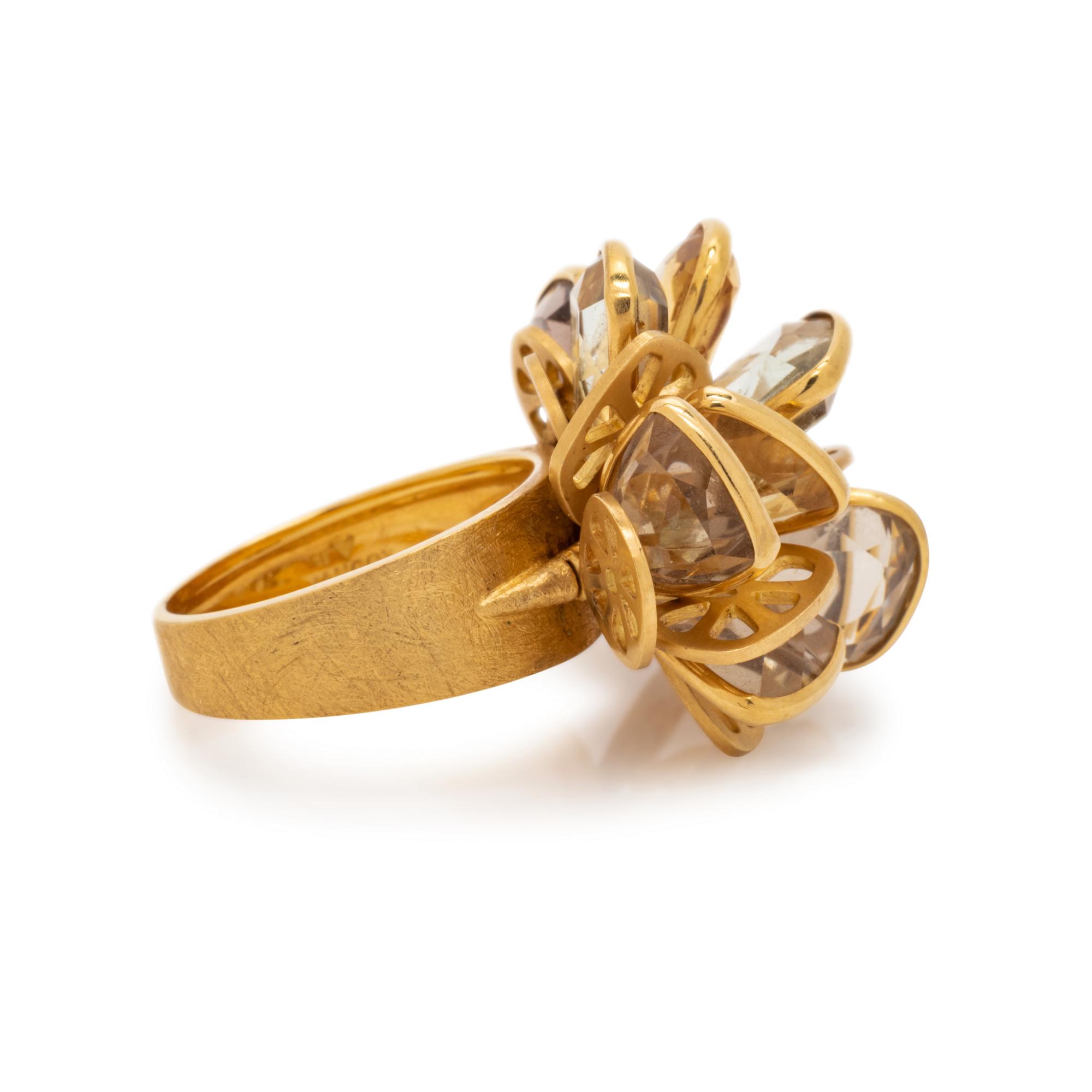 YELLOW GOLD AND GEMSTONE RING