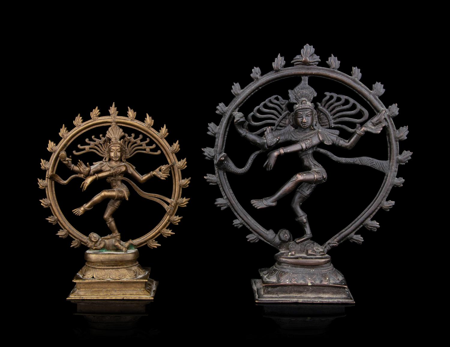 Two Indian Bronze Dancing Figures