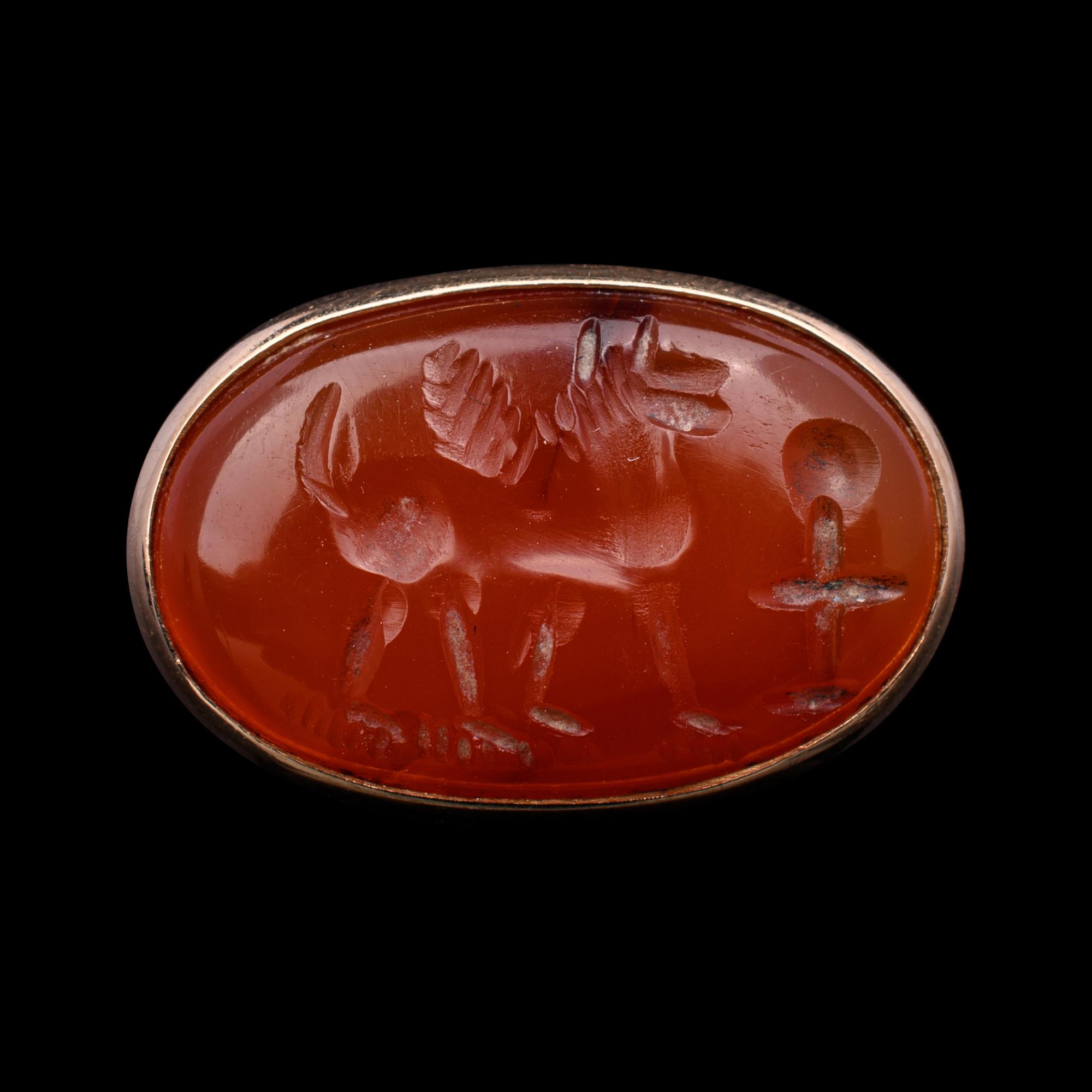 A Graeco-Persian Carnelian Ringstone with a Winged Horse