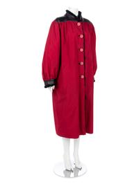 Two Designer Coats; One Yves Saint Laurent, One Pauline Trigère,