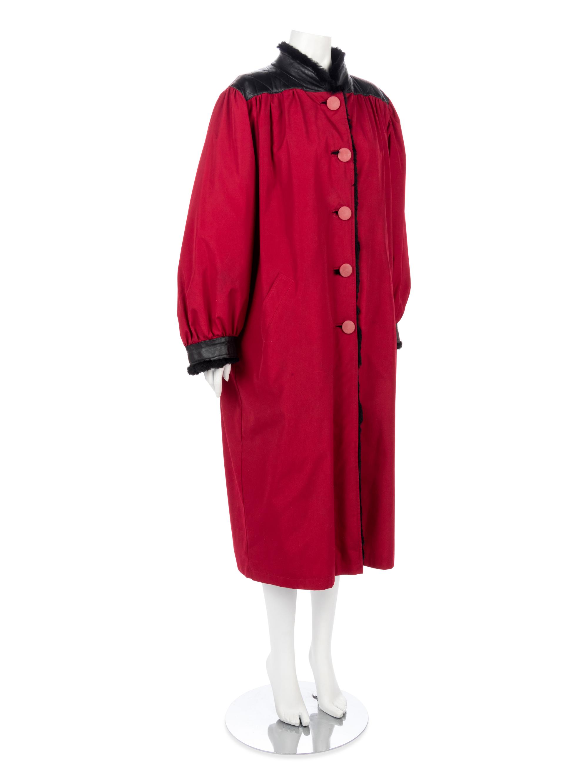 Two Designer Coats; One Yves Saint Laurent, One Pauline Trigère,